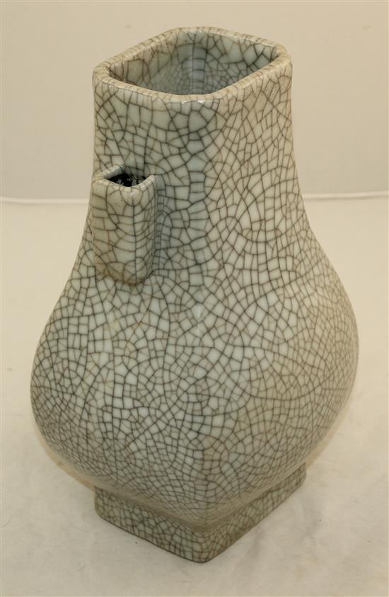 A Chinese crackleglaze arrow vase, Hu, 30cm